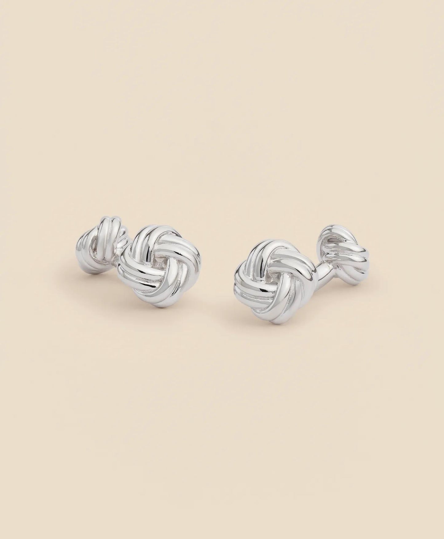 Sterling Silver Rhodium-Plated Knot Cufflinks | Brooks Brothers on sale