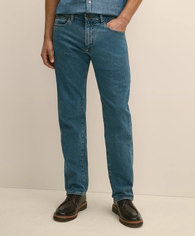 Straight Fit Denim Jeans | Brooks Brothers on sale