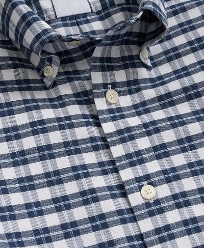 Stretch Cotton Non-Iron Oxford Polo Button Down Collar, Checked Shirt | Brooks Brothers cheap