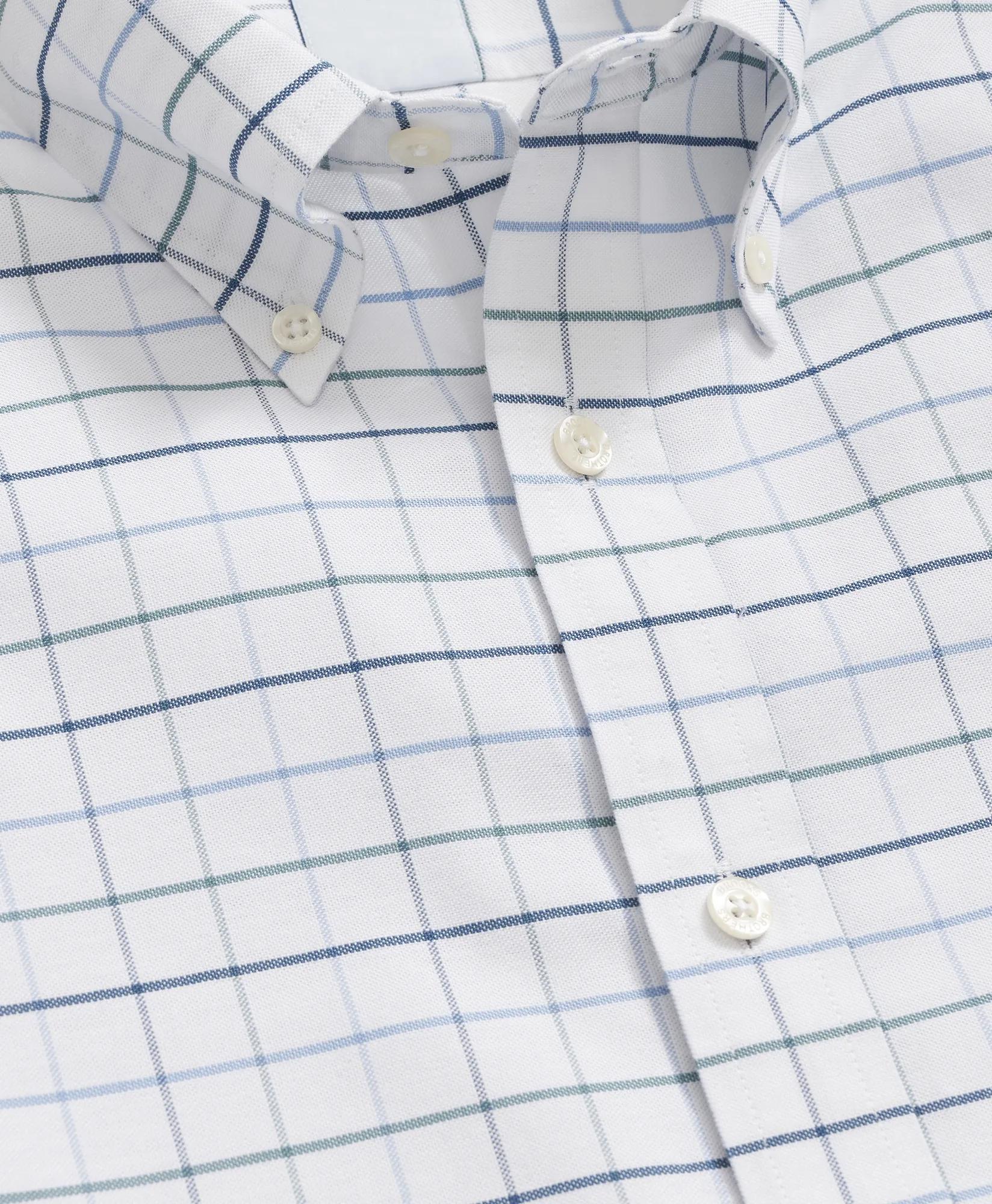 Stretch Cotton Non-Iron Oxford Polo Button Down Collar, Fine Windowpane Shirt | Brooks Brothers discount