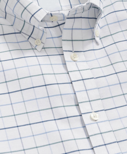 Stretch Cotton Non-Iron Oxford Polo Button Down Collar, Fine Windowpane Shirt | Brooks Brothers discount
