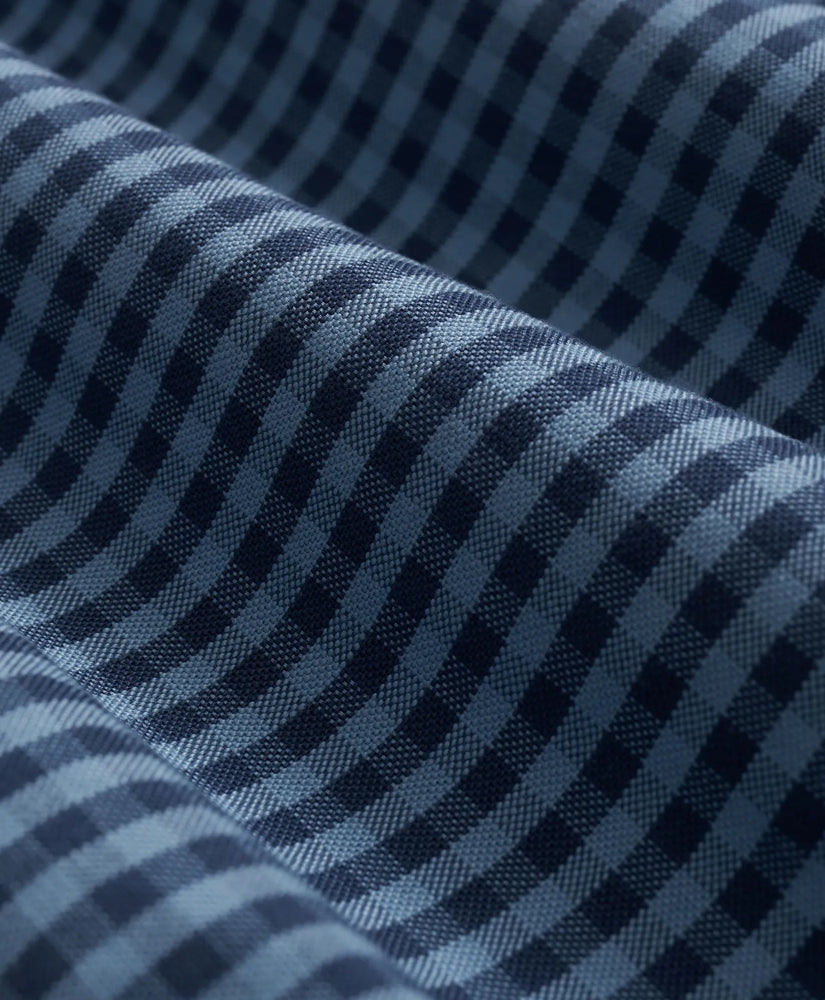Stretch Cotton Non-Iron Oxford Polo Button Down Collar, Gingham Shirt | Brooks Brothers online