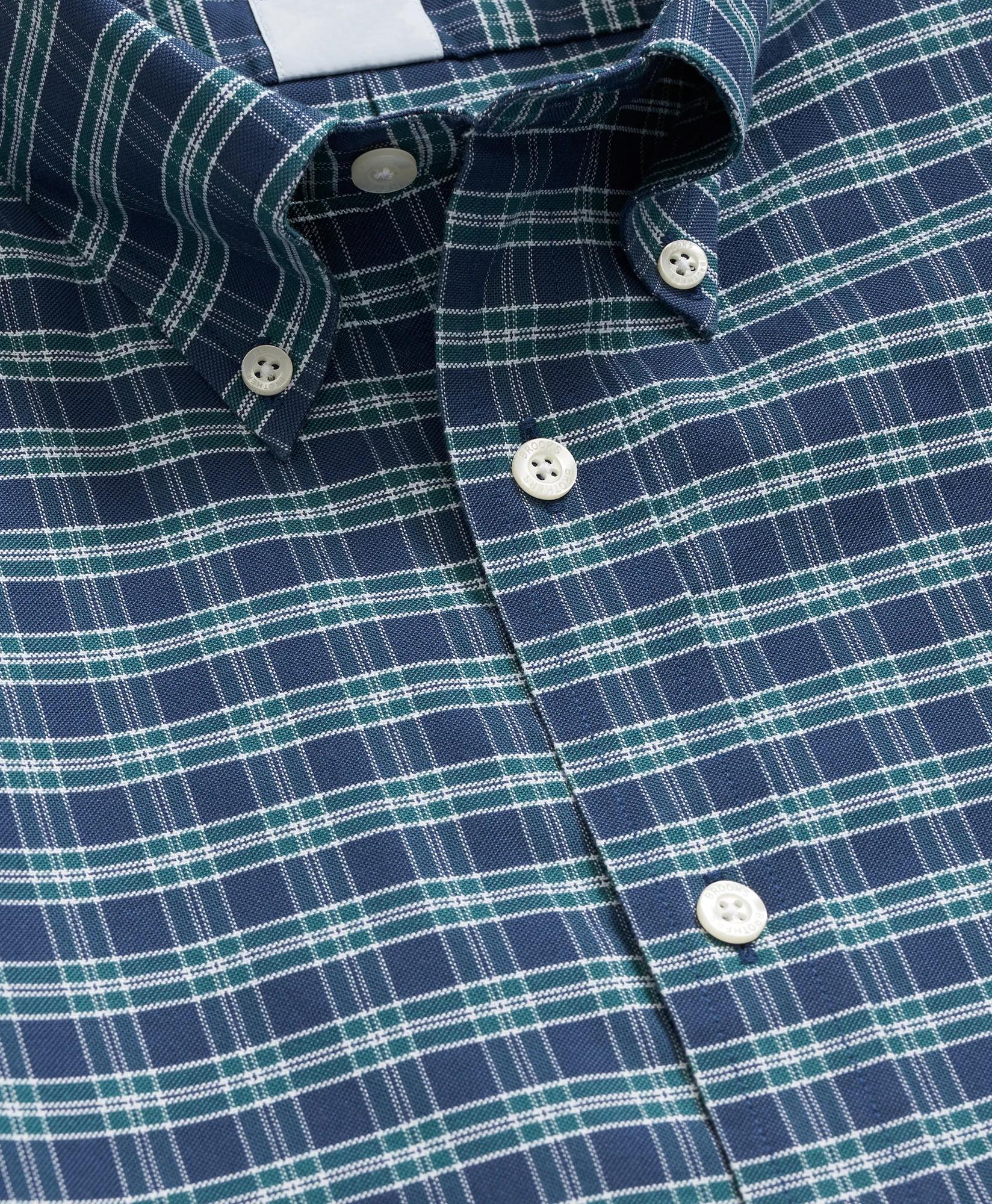 Stretch Non-Iron Oxford Button-Down Collar, Check Shirt | Brooks Brothers on sale