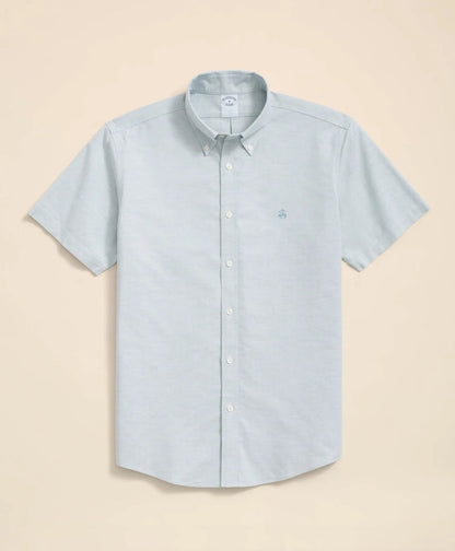 Stretch Non-Iron Oxford Button-Down Collar, Short Sleeve Shirt | Brooks Brothers online - US 6087