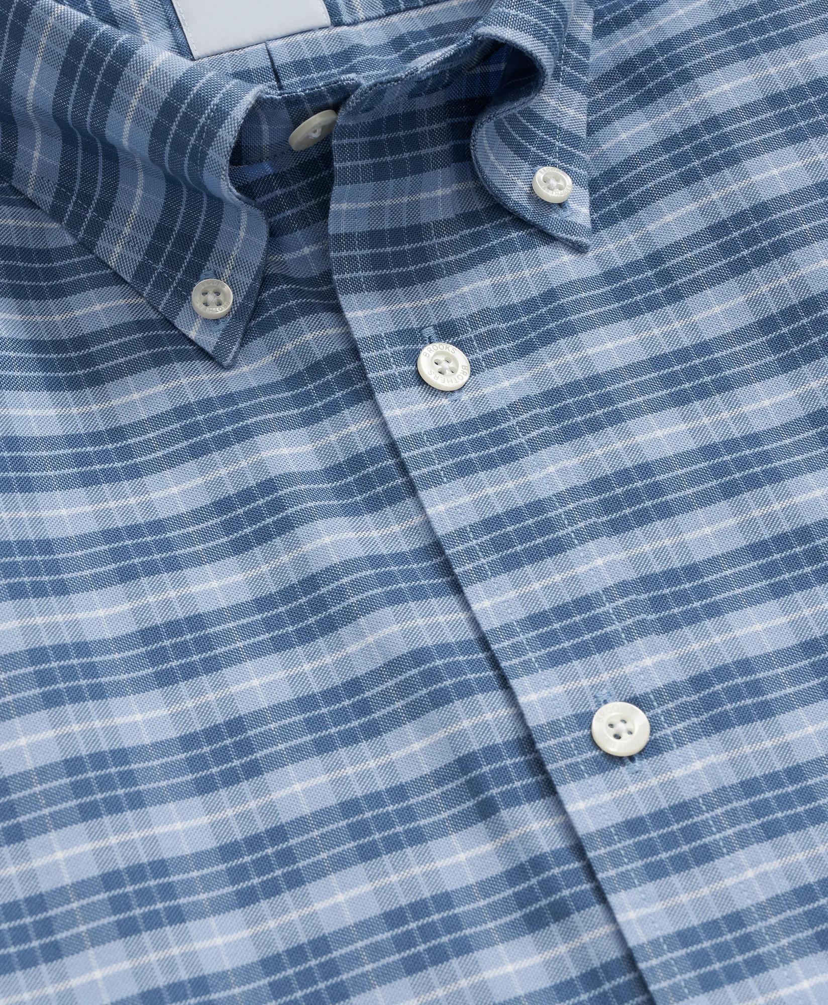 Stretch Non-Iron Oxford Button-Down Collar, Tartan Sport Shirt | Brooks Brothers online