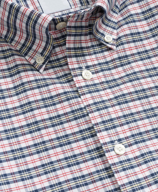 Stretch Non-Iron Oxford Button-Down Collar, Vintage Check Shirt | Brooks Brothers discount