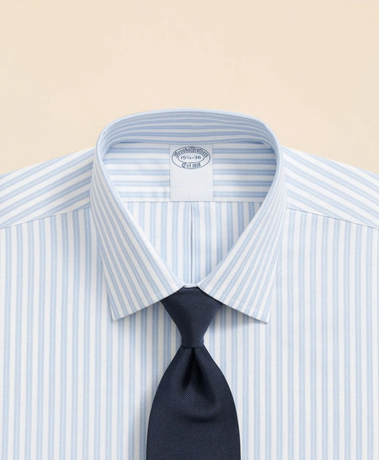 Stretch Supima® Cotton Non-Iron Ainsley Collar, Stripe Dress Shirt | Brooks Brothers discount