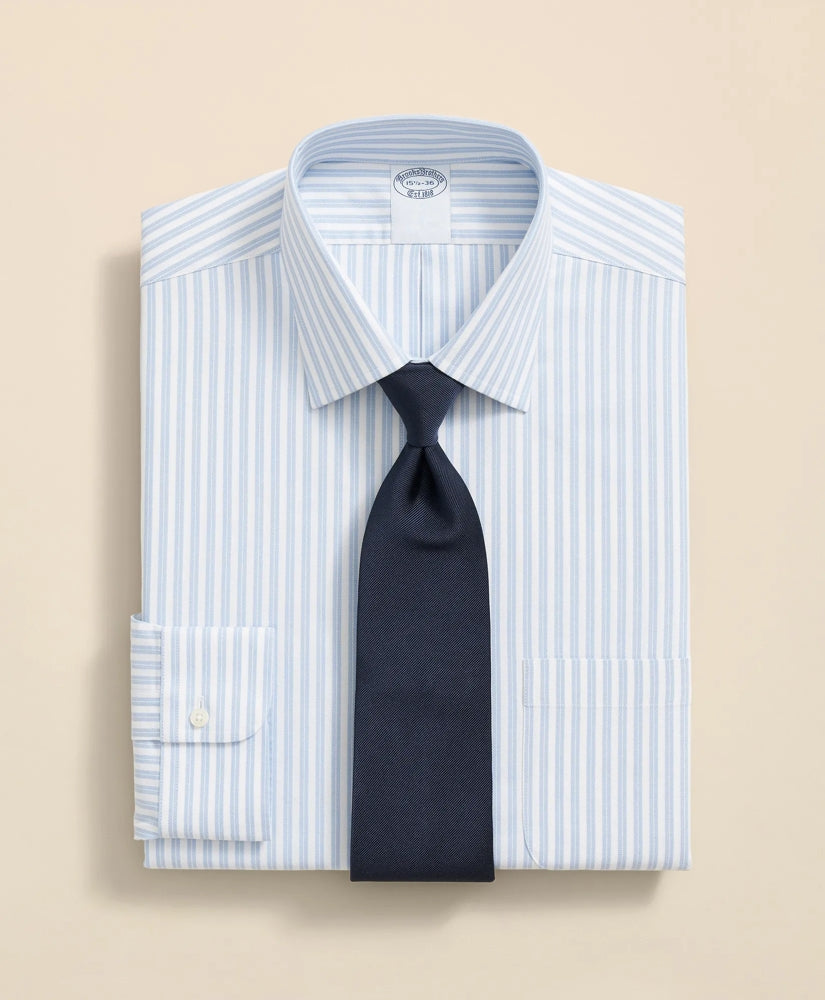 Stretch Supima® Cotton Non-Iron Ainsley Collar, Stripe Dress Shirt | Brooks Brothers discount