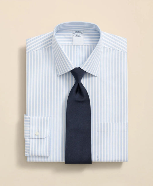 Stretch Supima® Cotton Non-Iron Ainsley Collar, Stripe Dress Shirt | Brooks Brothers discount