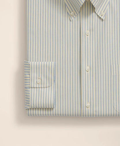 Stretch Supima® Cotton Non-Iron Broadcloth Polo Button-Down Collar, Striped Dress Shirt | Brooks Brothers online