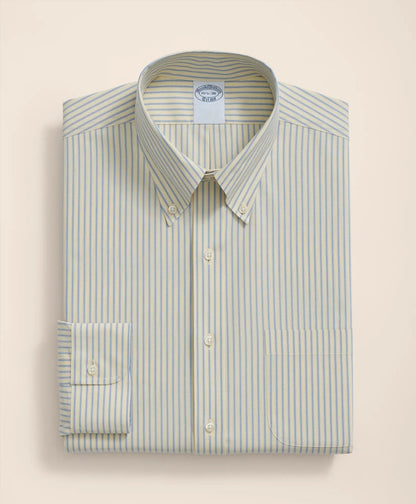 Stretch Supima® Cotton Non-Iron Broadcloth Polo Button-Down Collar, Striped Dress Shirt | Brooks Brothers online