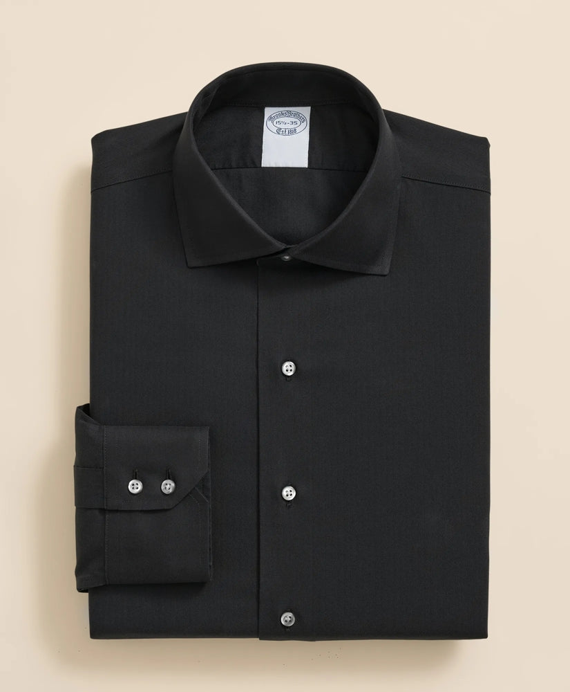 Stretch Supima® Cotton Non-Iron English Spread Collar, Herringbone Dress Shirt | Brooks Brothers cheap
