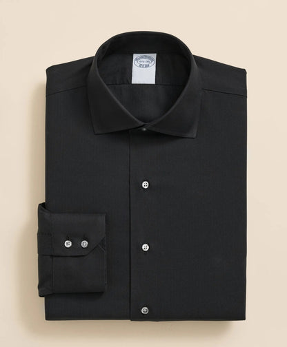 Stretch Supima® Cotton Non-Iron English Spread Collar, Herringbone Dress Shirt | Brooks Brothers cheap