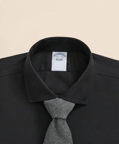 Stretch Supima® Cotton Non-Iron English Spread Collar, Herringbone Dress Shirt | Brooks Brothers cheap