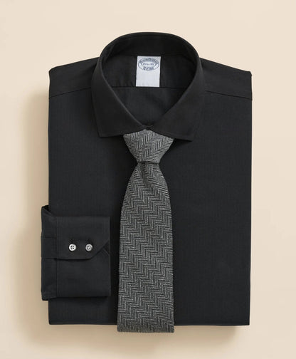Stretch Supima® Cotton Non-Iron English Spread Collar, Herringbone Dress Shirt | Brooks Brothers cheap