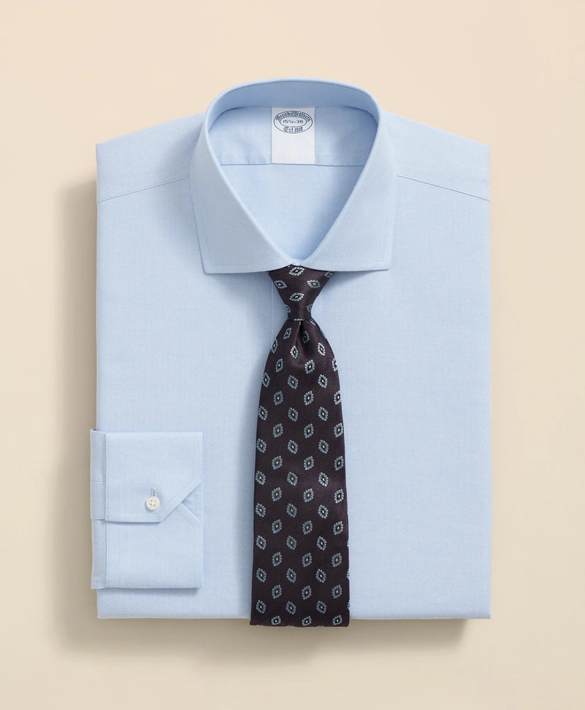 Stretch Supima® Cotton Non-Iron English Spread Collar, Herringbone Dress Shirt | Brooks Brothers cheap - US 4223