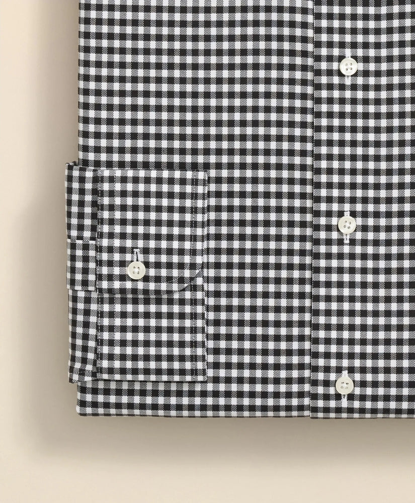 Stretch Supima® Cotton Non-Iron Herringbone English Spread Collar, Gingham Dress Shirt | Brooks Brothers online shop