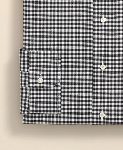 Stretch Supima® Cotton Non-Iron Herringbone English Spread Collar, Gingham Dress Shirt | Brooks Brothers online shop