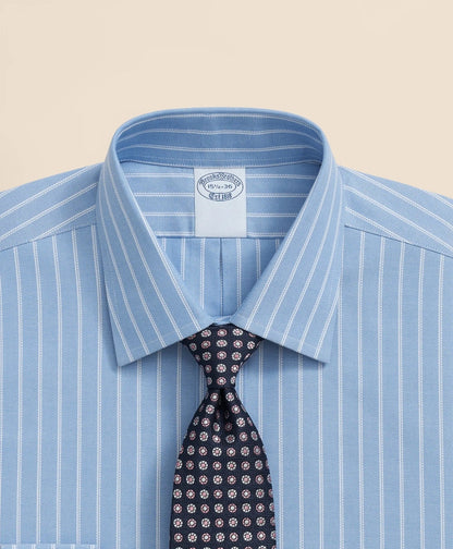 Stretch Supima® Cotton Non-Iron Royal Oxford Ainsley Collar, Striped Dress Shirt | Brooks Brothers on sale