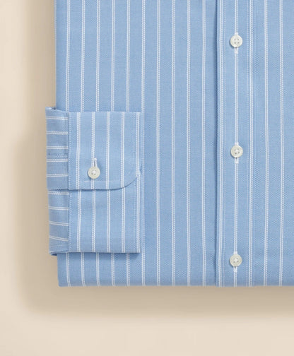 Stretch Supima® Cotton Non-Iron Royal Oxford Ainsley Collar, Striped Dress Shirt | Brooks Brothers on sale