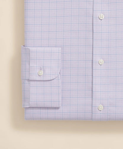 Stretch Supima® Cotton Non-Iron Royal Oxford English Spread Collar, Checked Dress Shirt | Brooks Brothers discount