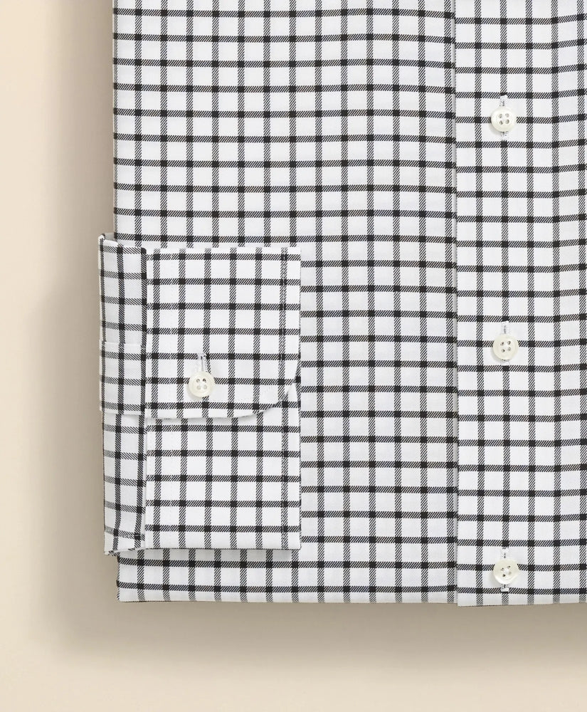 Stretch Supima® Cotton Non-Iron Twill Ainsley Collar, Windowpane Dress Shirt | Brooks Brothers sale