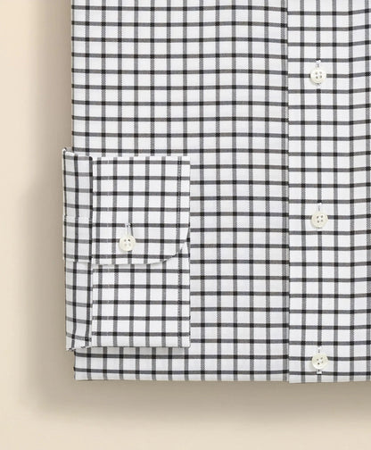 Stretch Supima® Cotton Non-Iron Twill Ainsley Collar, Windowpane Dress Shirt | Brooks Brothers sale