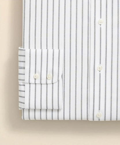 Stretch Supima® Cotton Non-Iron Twill English Spread Collar, Bold Stripe Dress Shirt | Brooks Brothers discount