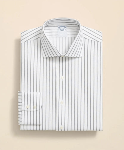 Stretch Supima® Cotton Non-Iron Twill English Spread Collar, Bold Stripe Dress Shirt | Brooks Brothers discount