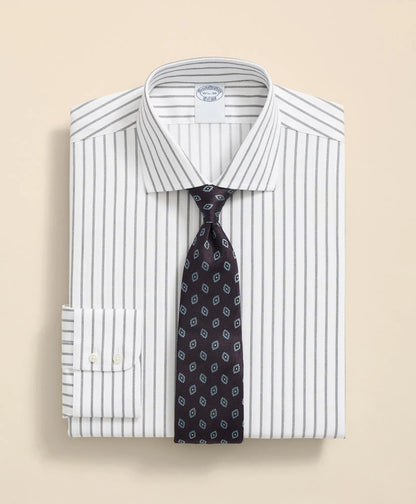Stretch Supima® Cotton Non-Iron Twill English Spread Collar, Bold Stripe Dress Shirt | Brooks Brothers discount