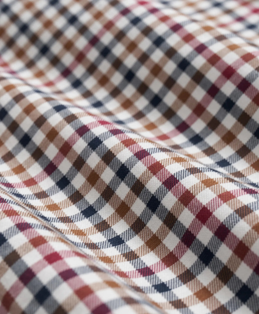 Stretch Supima® Cotton Non-Iron Twill Polo Button Down, Check Sport Shirt | Brooks Brothers online shop