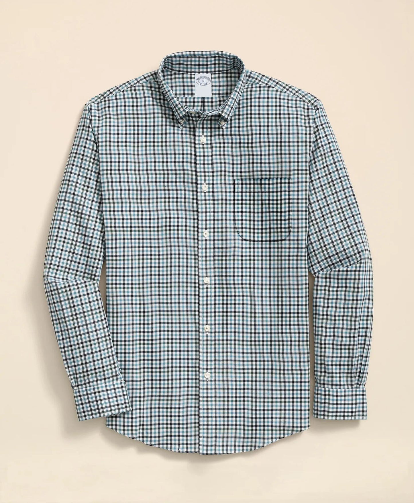 Stretch Supima® Cotton Non-Iron Twill Polo Button Down, Check Sport Shirt | Brooks Brothers cheap