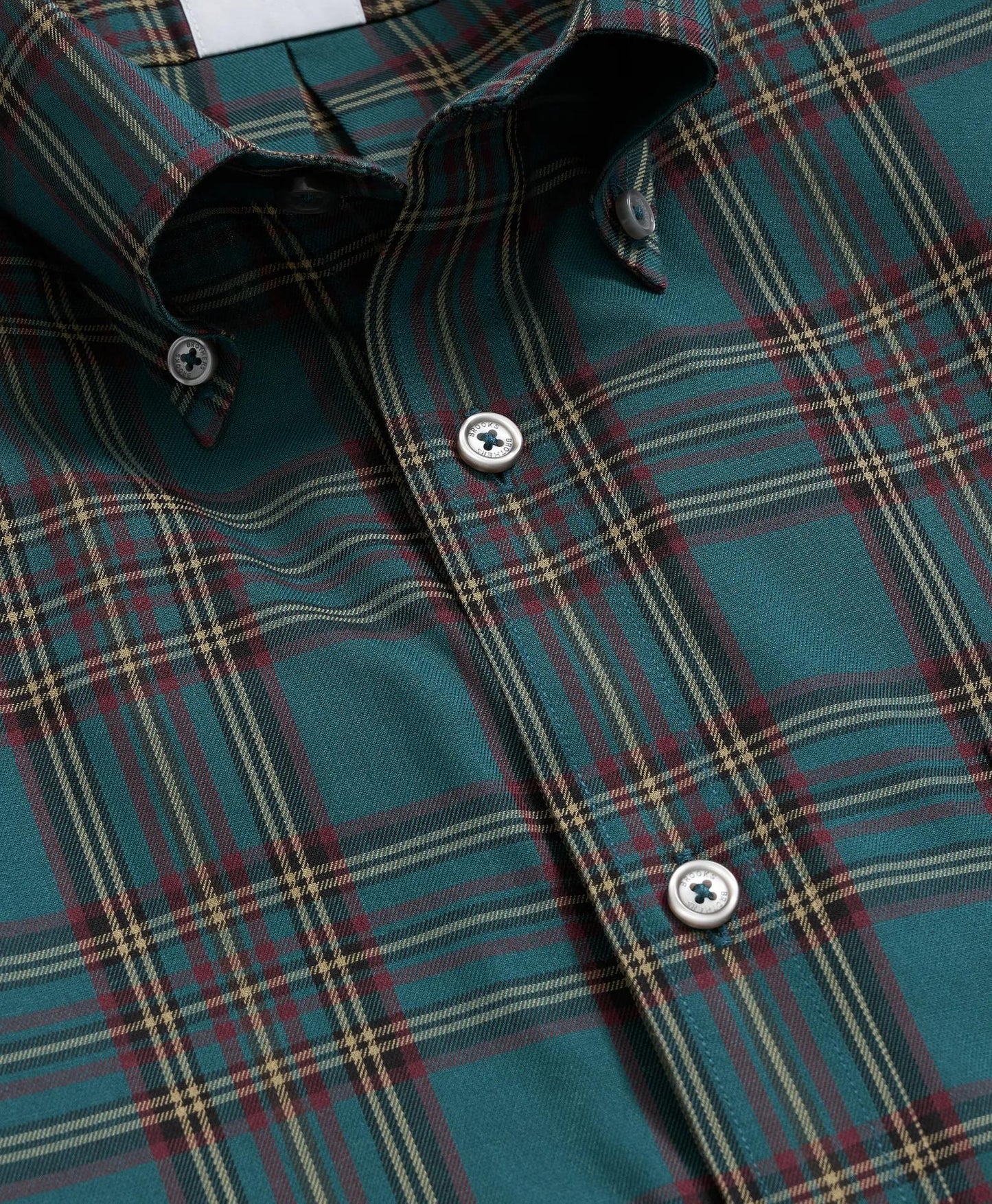 Stretch Supima® Cotton Non-Iron Twill Polo Button Down, Plaid Sport Shirt | Brooks Brothers online shop
