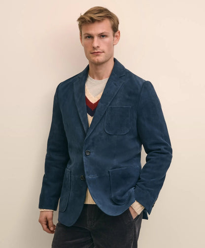 Suede Patch Pocket Sport Coat | Brooks Brothers online shop