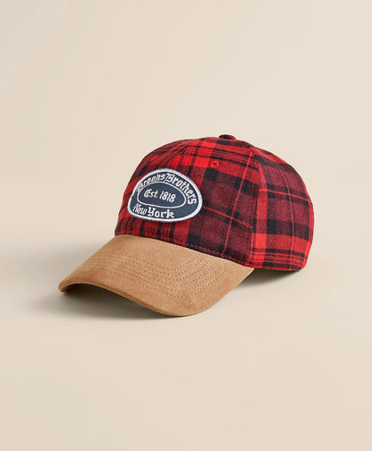 Suede Wool-Blend Plaid Baseball Cap | Brooks Brothers for sale