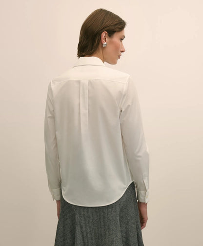 Supima® Cotton Beaded-Trim Poplin Shirt | Brooks Brothers online shop