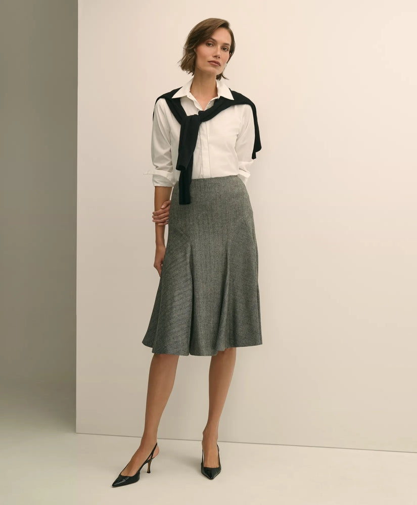 Supima® Cotton Beaded-Trim Poplin Shirt | Brooks Brothers online shop