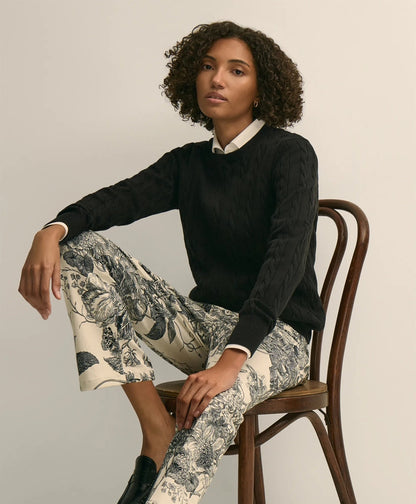 Supima® Cotton Cable Crewneck Sweater | Brooks Brothers online - US 6546