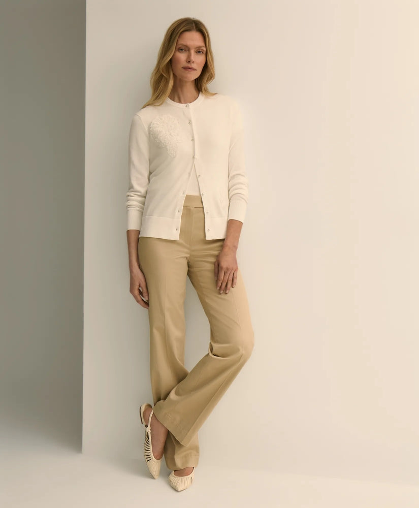Supima® Cotton Floral Embroidered Cardigan | Brooks Brothers discount