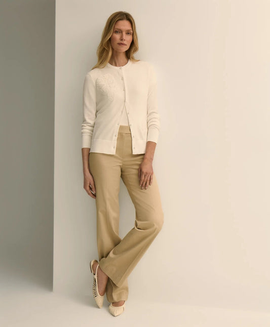 Supima® Cotton Floral Embroidered Cardigan | Brooks Brothers discount