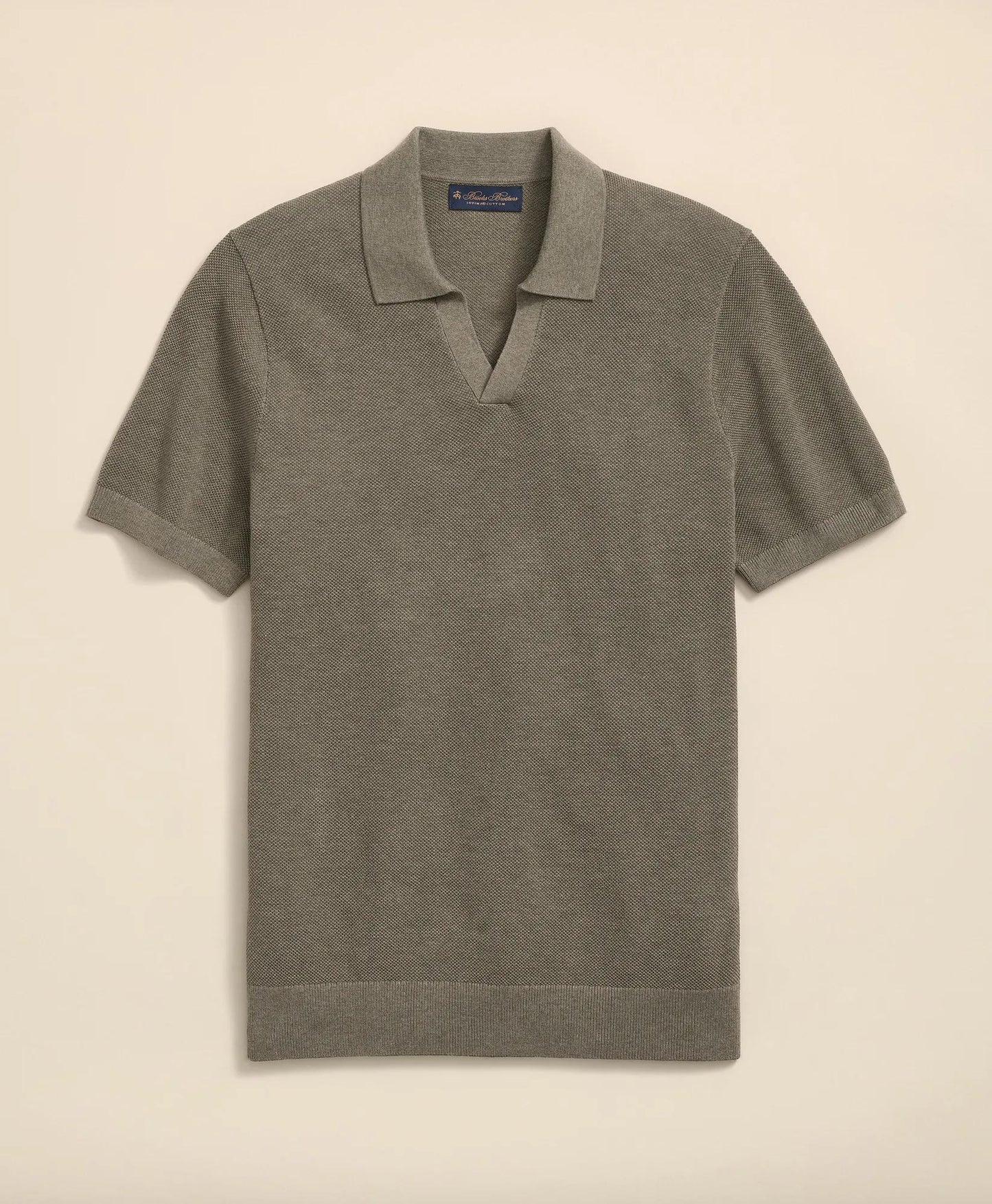 Supima® Cotton Pique Johnny Collar Sweater | Brooks Brothers sale