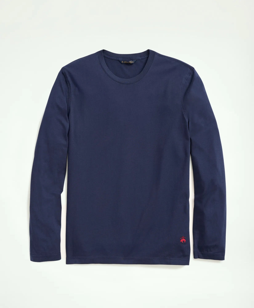 Supima® Cotton Long-Sleeve Logo T-Shirt | Brooks Brothers cheap - US 9565