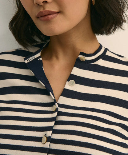 Supima® Cotton Variegated Stripe Cardigan | Brooks Brothers online shop