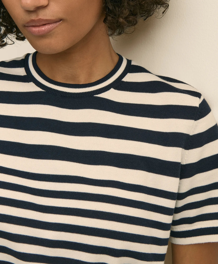 Supima® Cotton Variegated Stripe Short-Sleeve Sweater Shell | Brooks Brothers discount