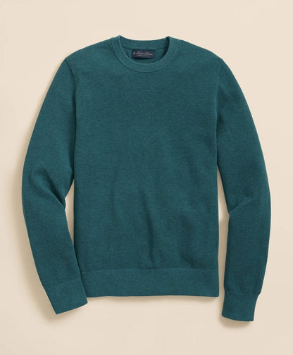 Supima® Cotton Pique Crewneck Sweater | Brooks Brothers on sale - US 1688