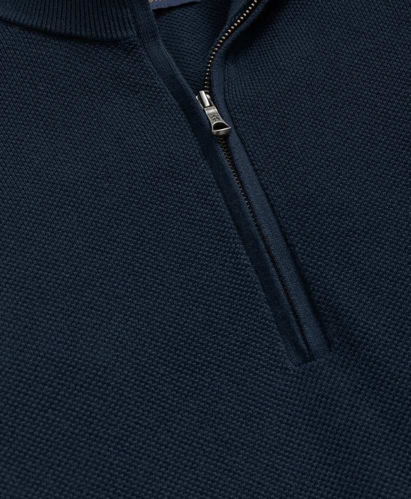 Supima® Cotton Pique Quarter-Zip Sweater | Brooks Brothers cheap