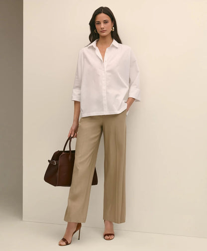 Supima® Cotton Relaxed Dolman-Sleeve Shirt | Brooks Brothers discount