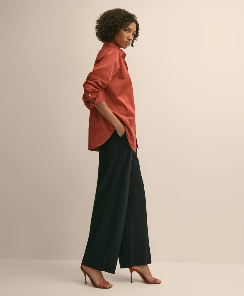 Supima® Cotton Sateen Relaxed Shirt | Brooks Brothers discount