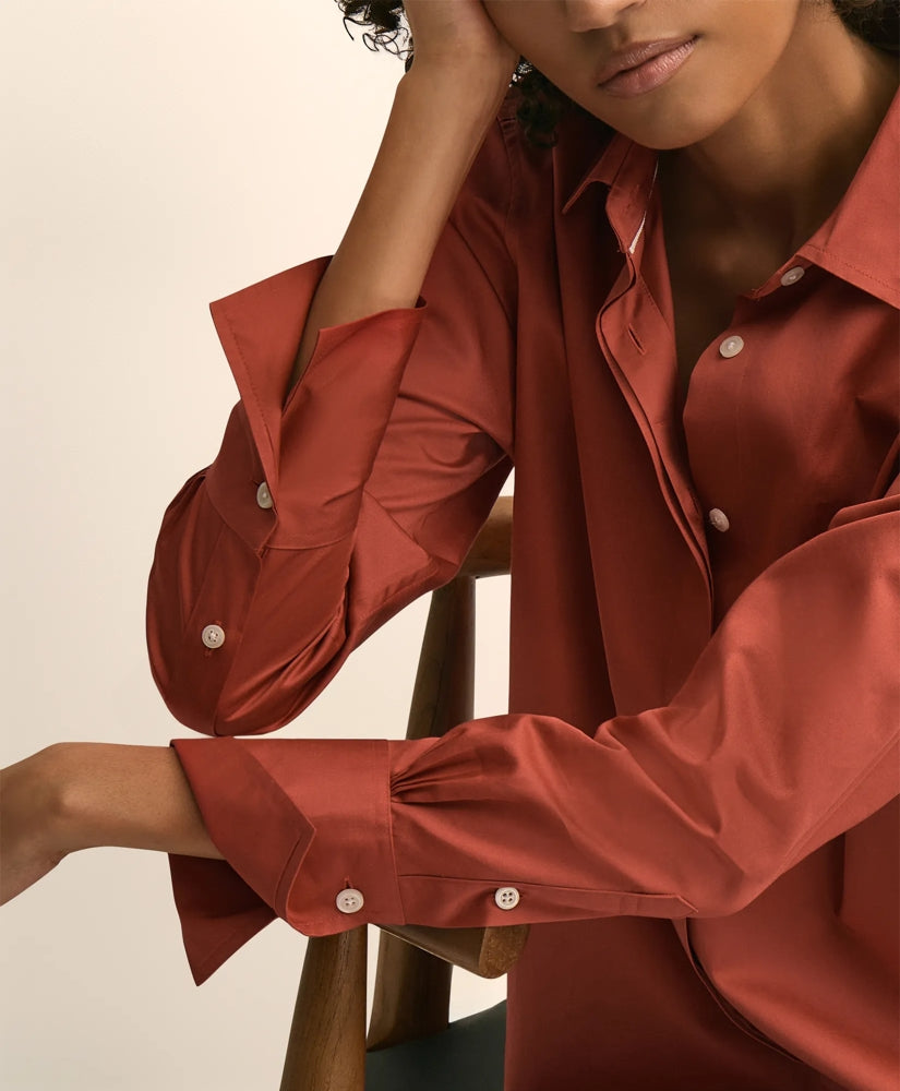 Supima® Cotton Sateen Relaxed Shirt | Brooks Brothers discount