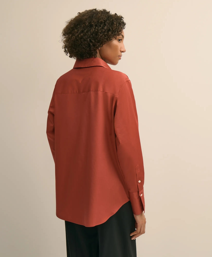 Supima® Cotton Sateen Relaxed Shirt | Brooks Brothers discount